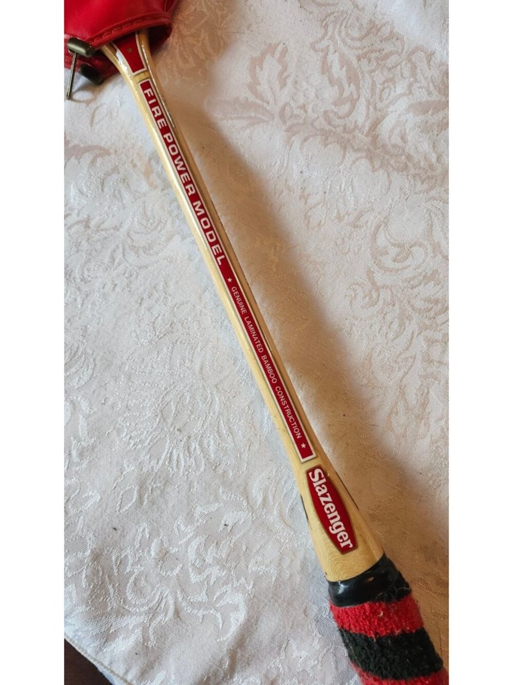Slazenger Fire Power Laminated Bamboo Squash Racquet With Red Cover - Picture 4 of 8